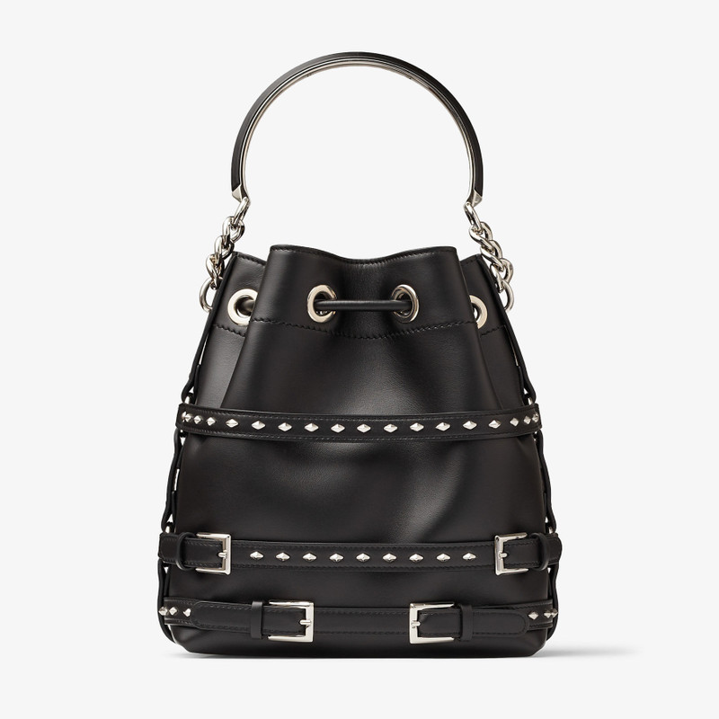 Bon Bon Bucket
Black Calf Leather Bucket Bag with Harness 7
