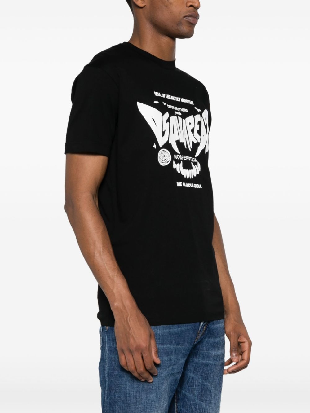 logo-print cotton T-shirt - 3