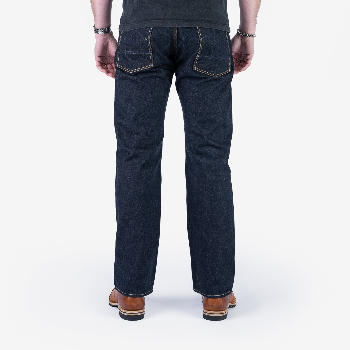 IH-828-IND 14oz Selvedge Double Knee Work Pants - Indigo - 3