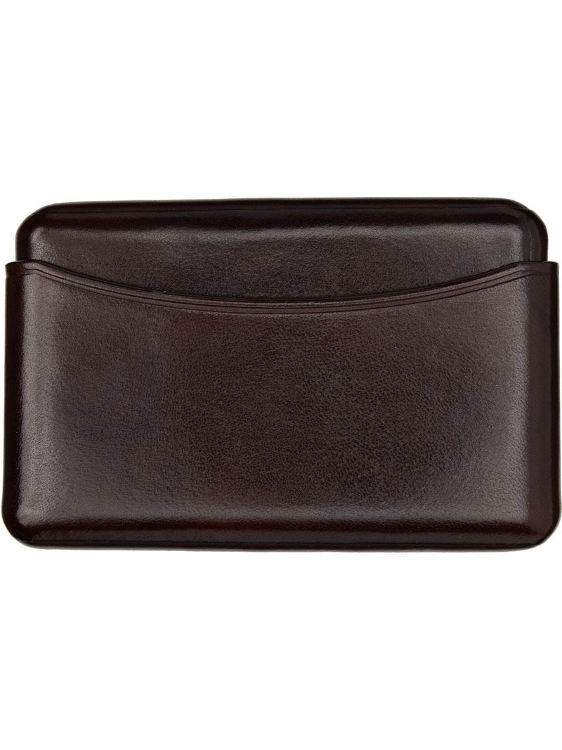 Lemaire Brown Molded Card Holder outlook