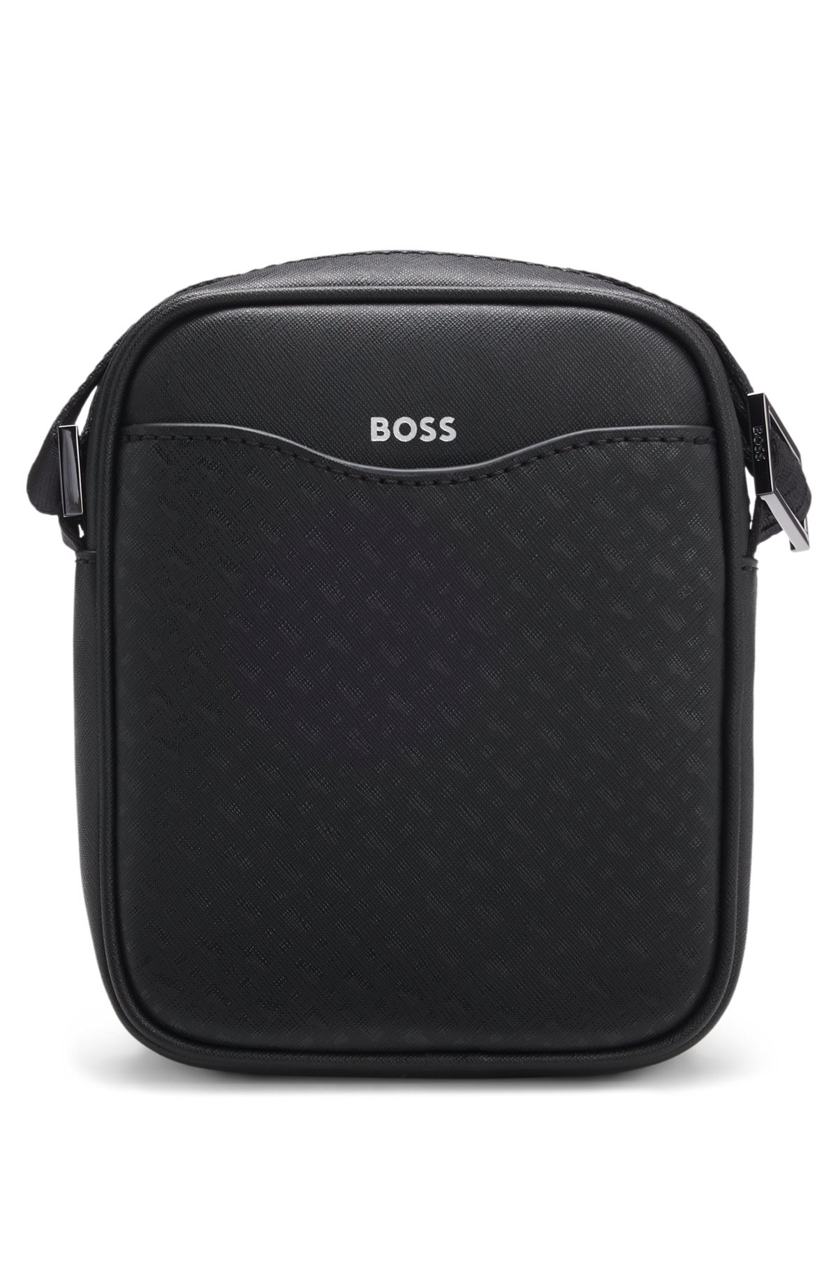 REPORTER BAG WITH MONOGRAM-PATTERNED FRONT POCKET - 2