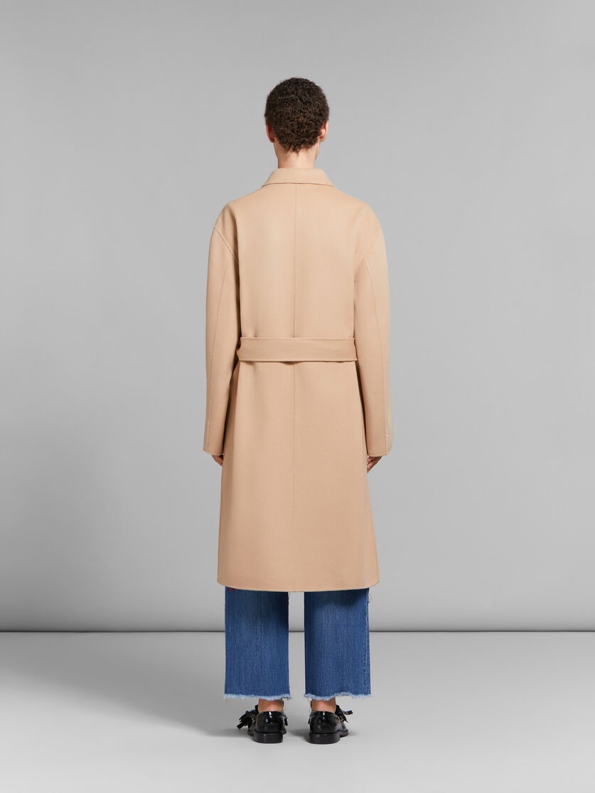 CAMEL WOOL AND CASHMERE TRENCH COAT - 3