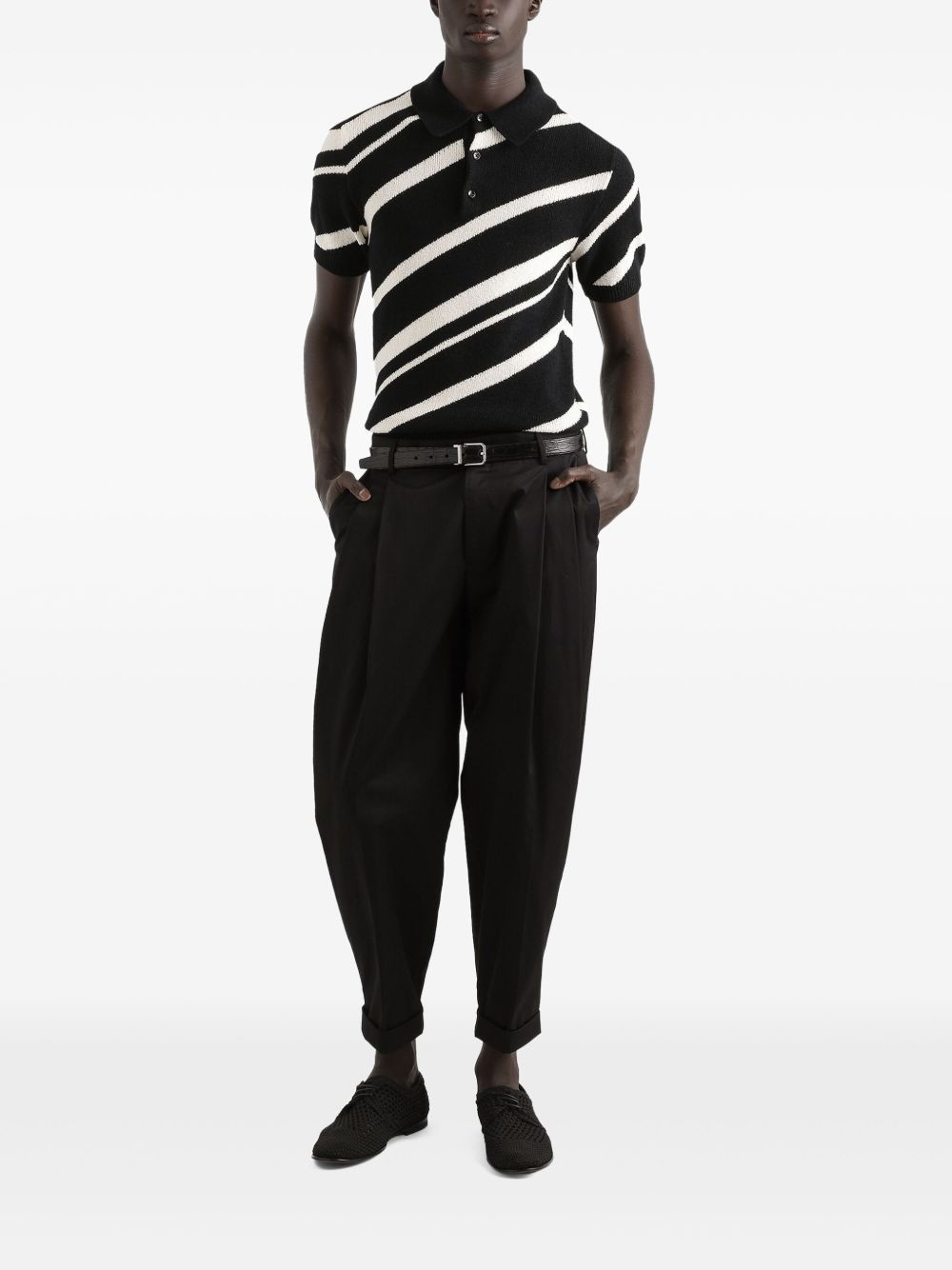 striped polo shirt - 2