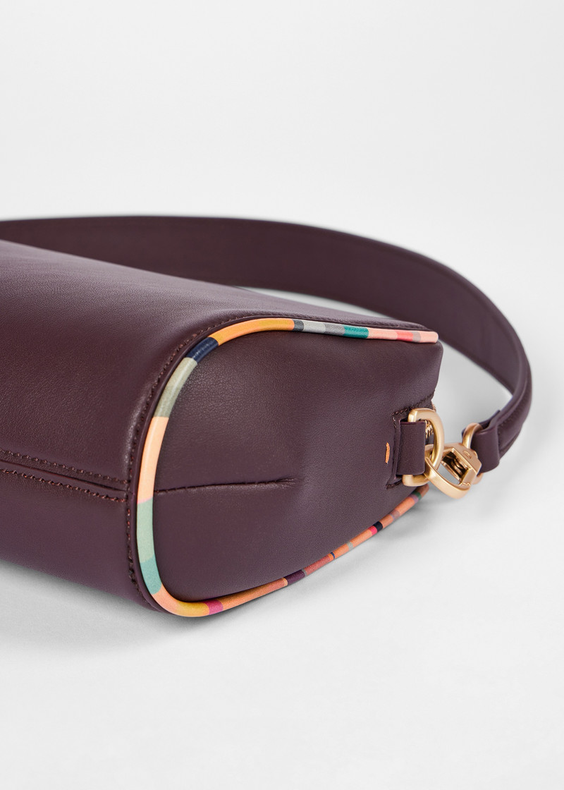 Women's Burgundy Inverted 'Dusky Swirl' Shoulder Bag 6