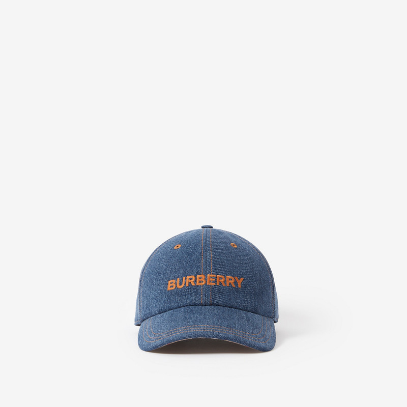 Embroidered Logo Denim Baseball Cap 1