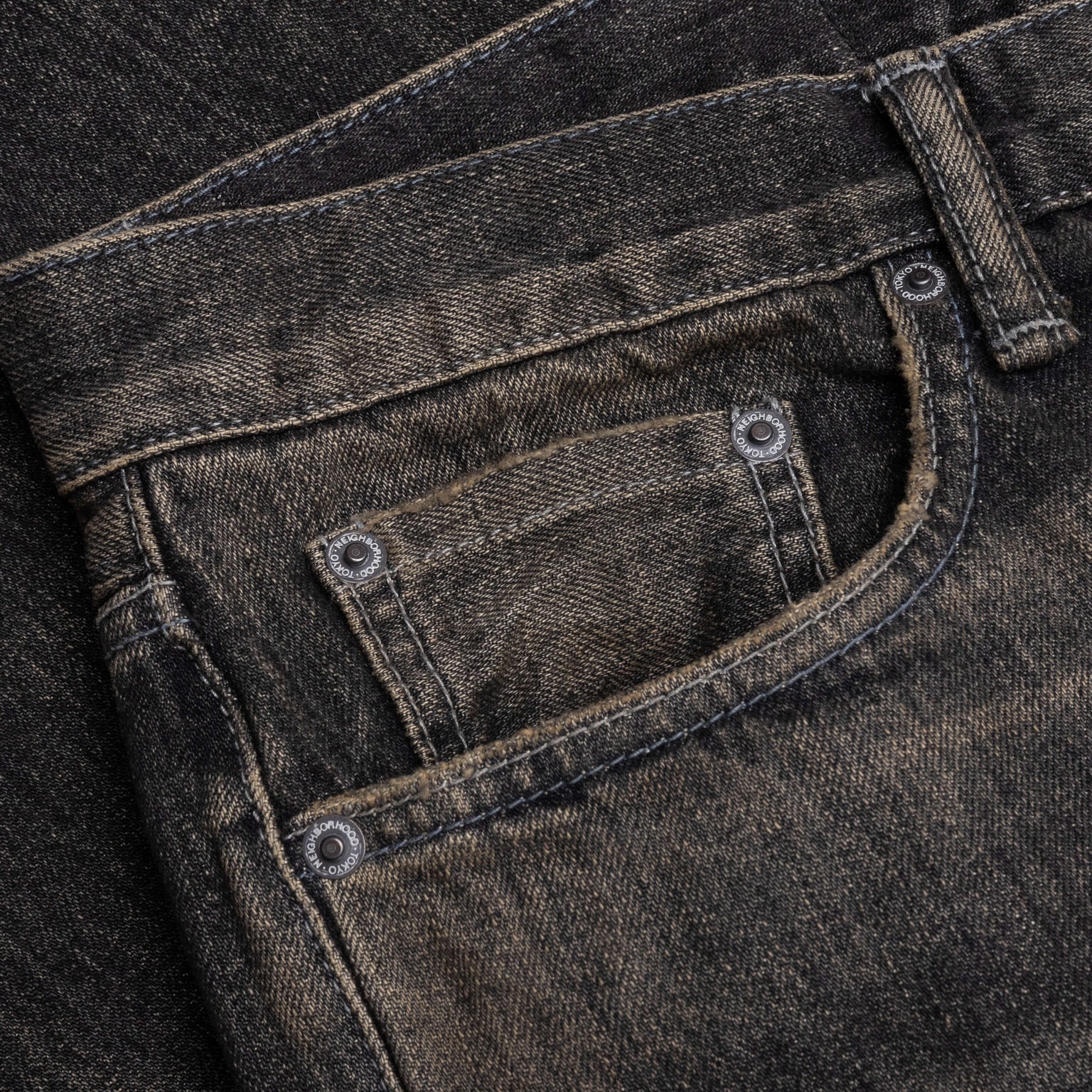 SAVAGE DENIM DP WIDE PANTS - BLACK - 3