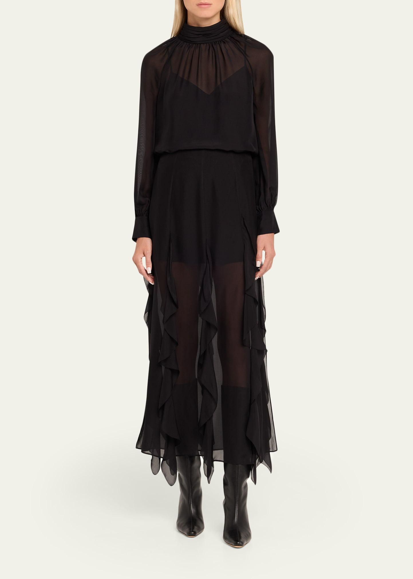 Alyssa Silk Chiffon Blouse - 2