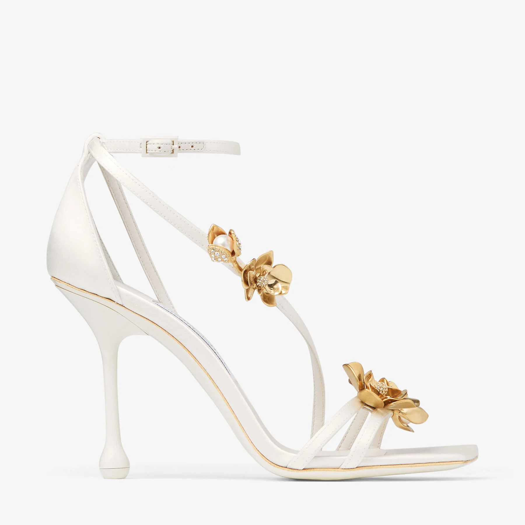 Zea 95
Ivory Satin Flower Sandals - 1