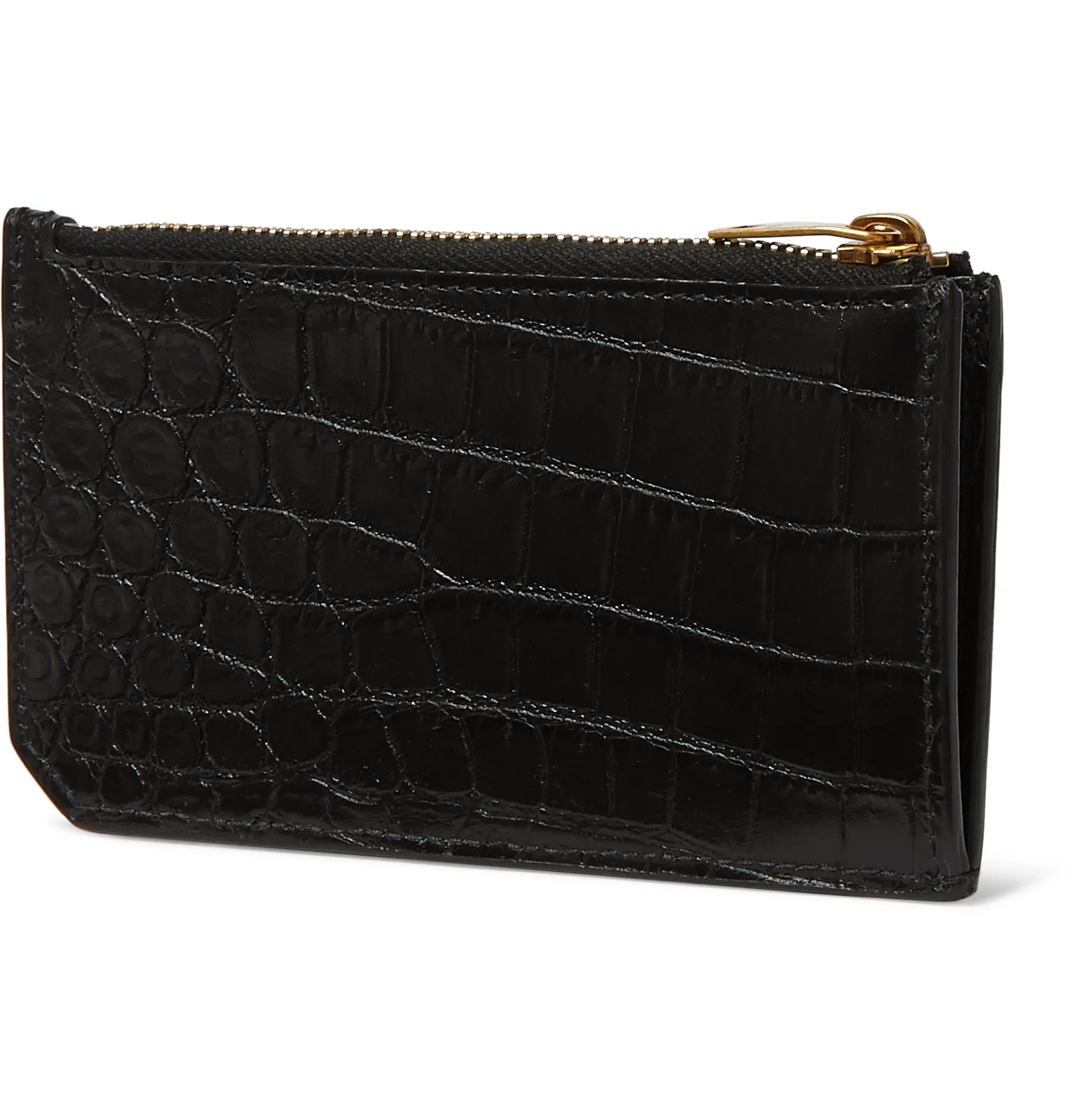 Logo-Appliquéd Croc-Effect Leather Wallet - 3