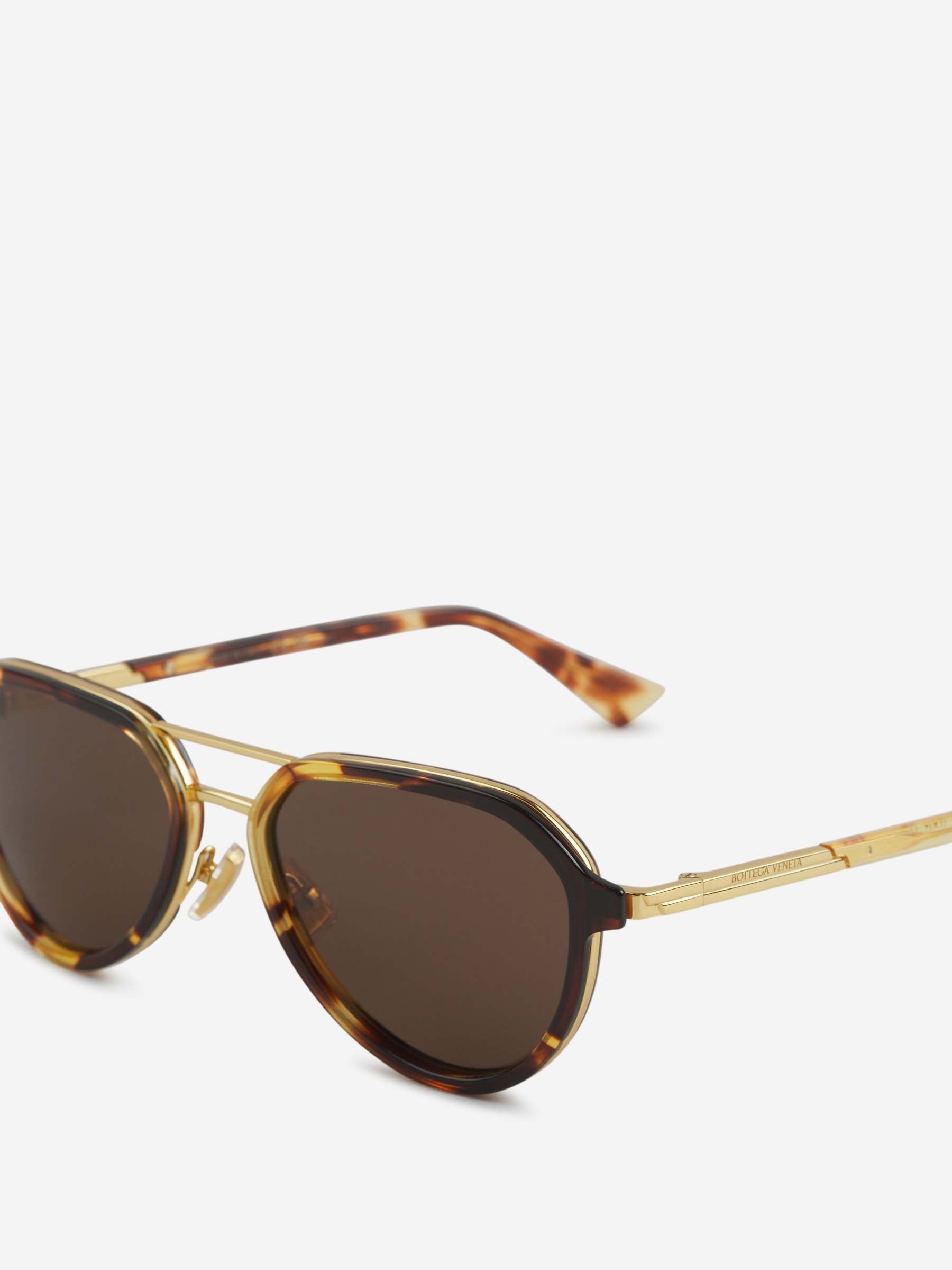 【関税＆送料込み】Bottega Veneta Forte Aviator Sunglasses Bottega Veneta® Forte Aviator Sunglasses in Lightblue/grey