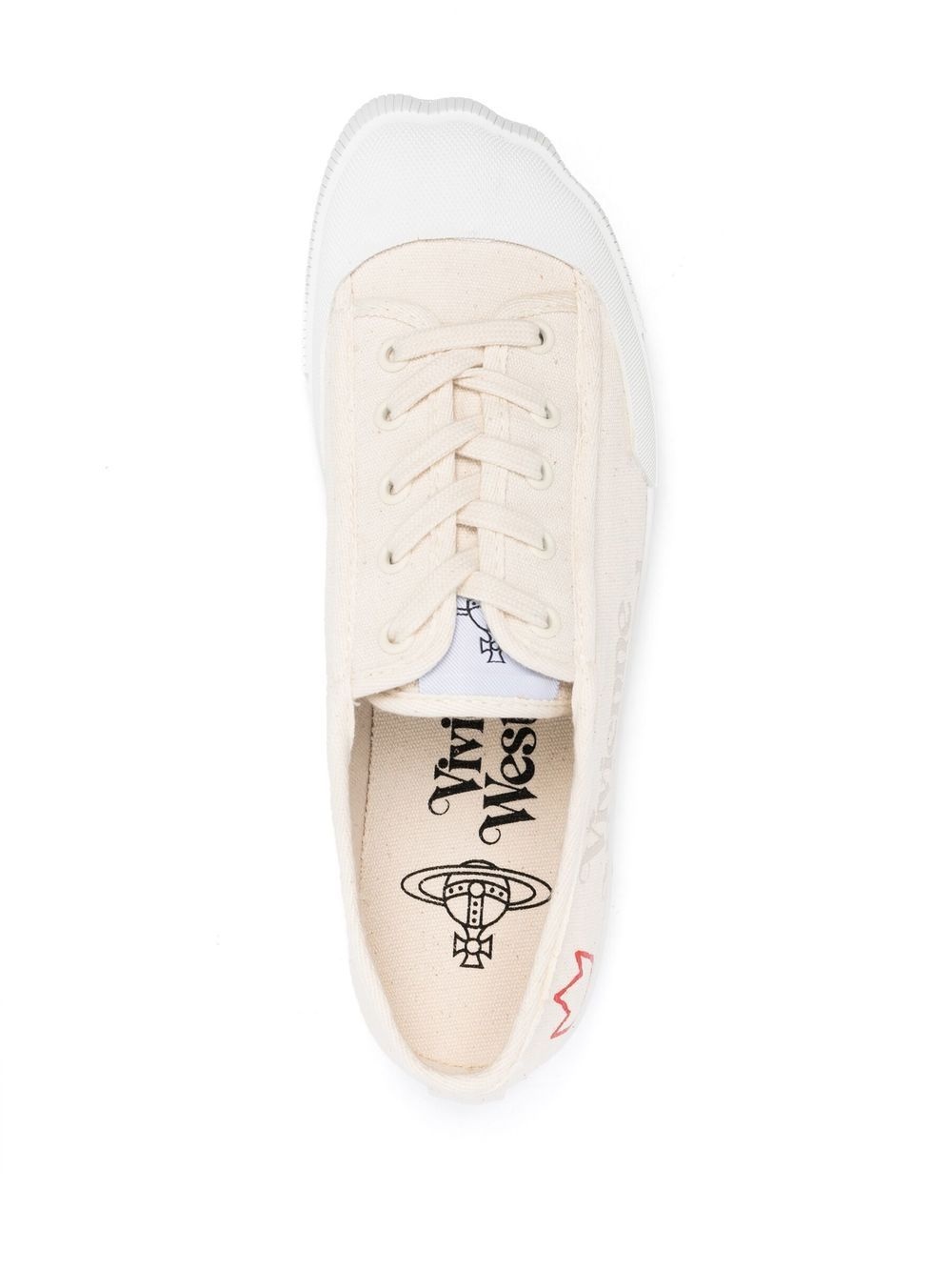 logo-print low-top sneakers - 4