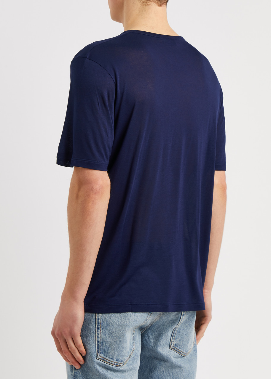 Logo-embroidered jersey T-shirt - 3