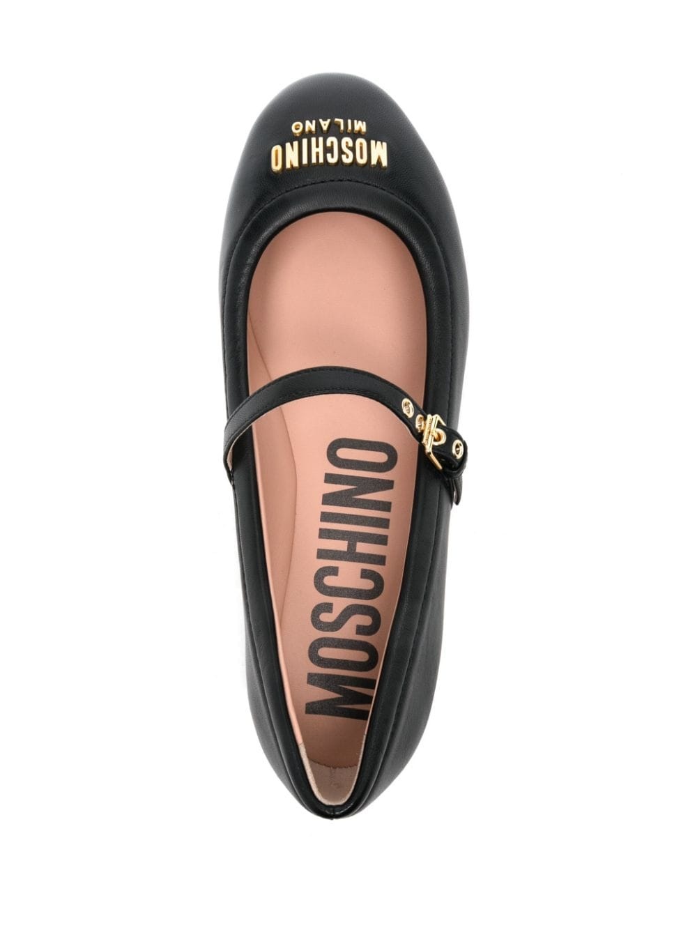 logo-lettering ballet flats - 4