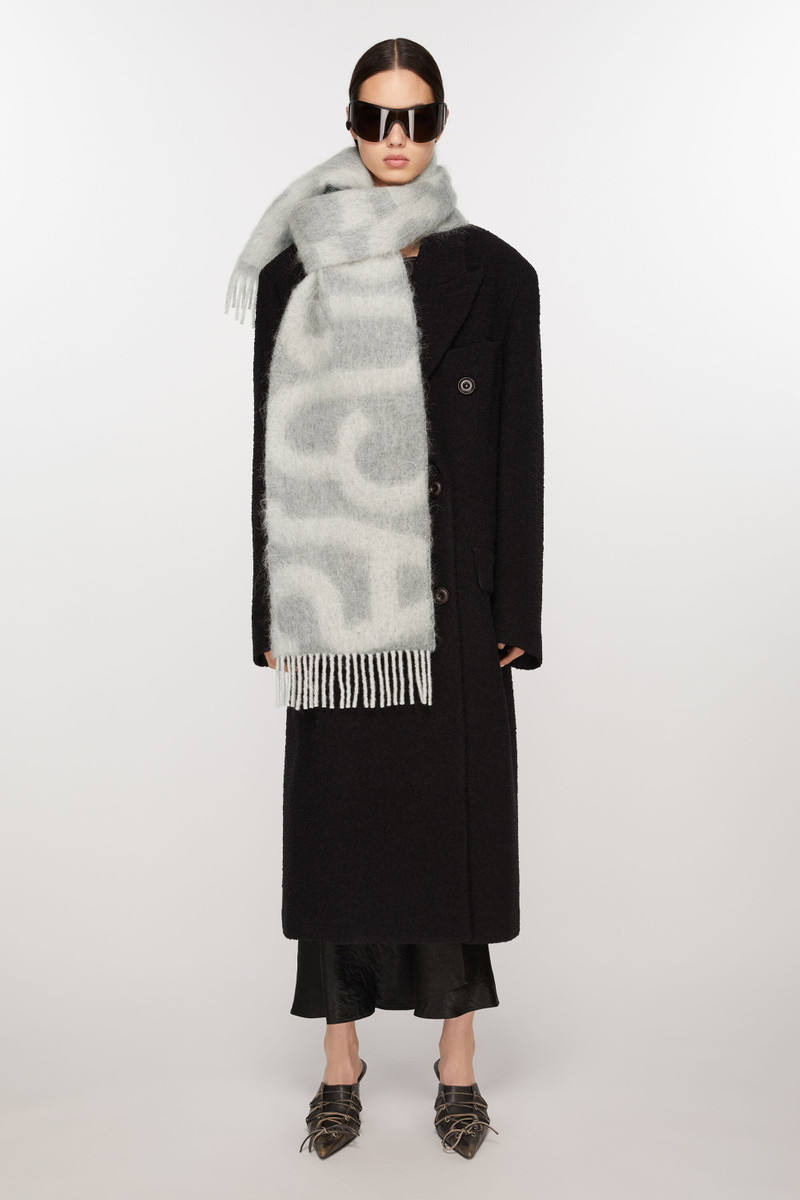 Acne Studios Logo scarf - Light grey outlook
