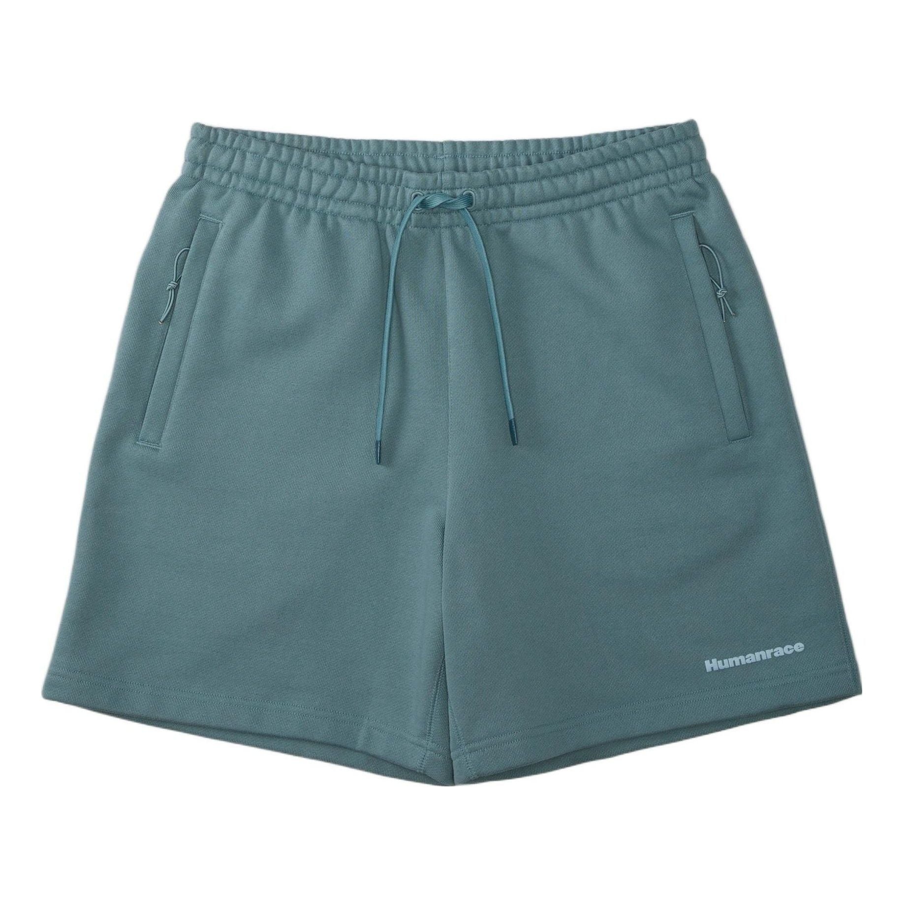 adidas x Pharrell Humanrace Small Logo Shorts 'Grey Blue' HJ7068 - 1