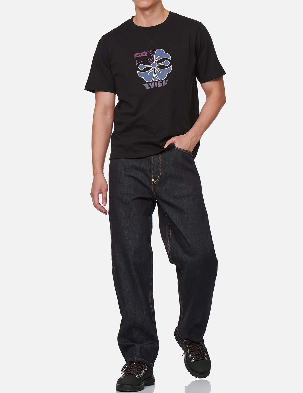 SEAGULL EMBROIDERED WIDE LEG DENIM JEANS - 4