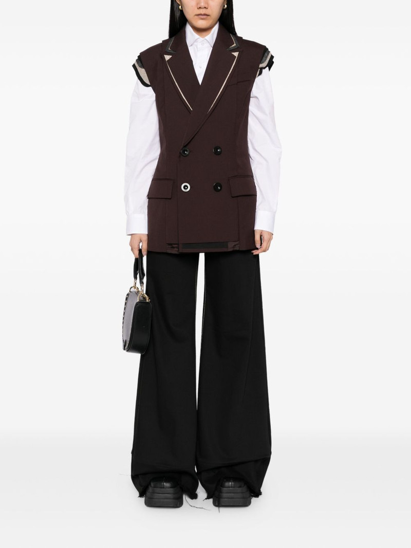 sacai double-breasted waistcoat outlook