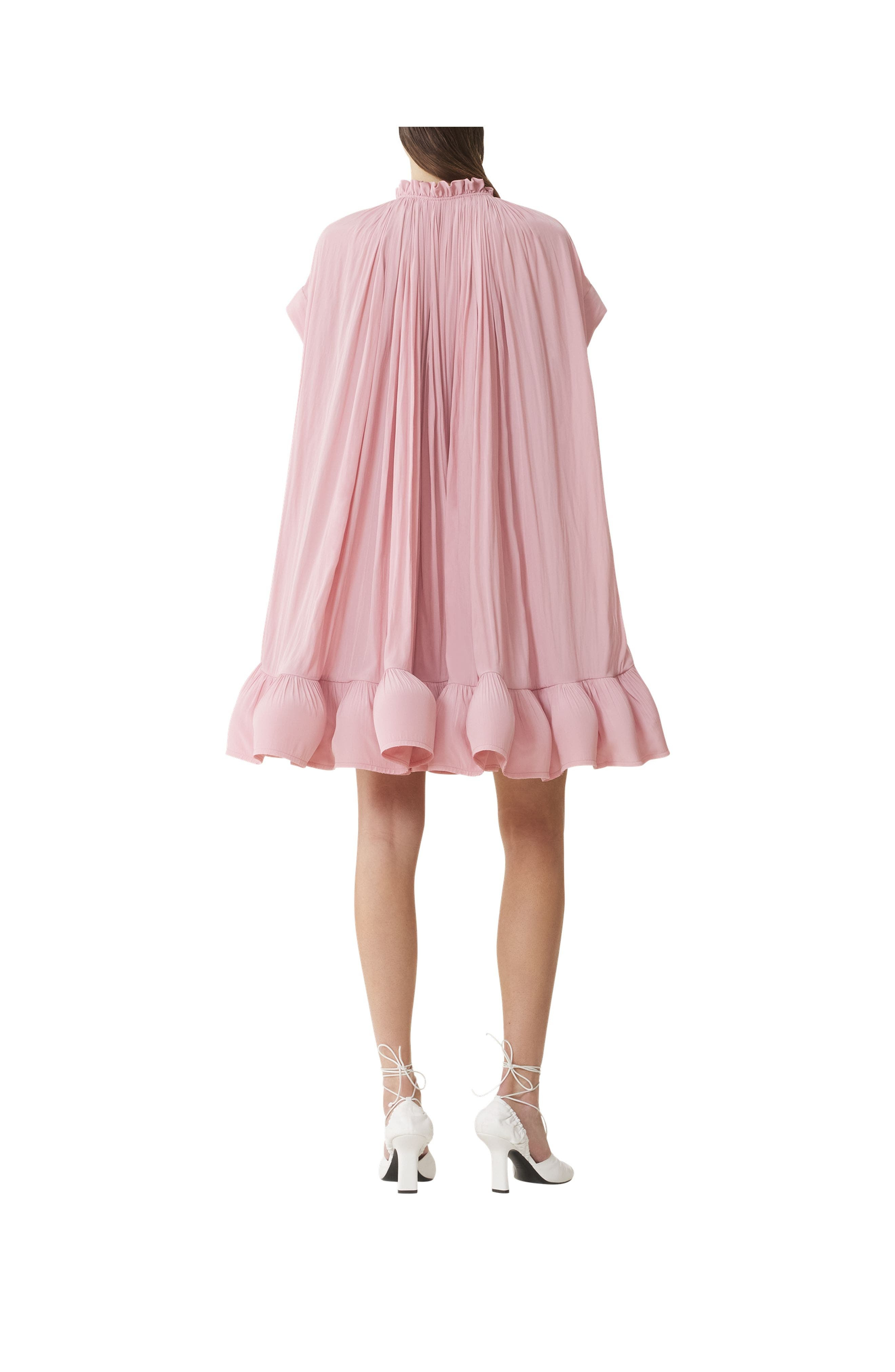 Lanvin Short Charmeuse Dress in Pink at Nordstrom - 4
