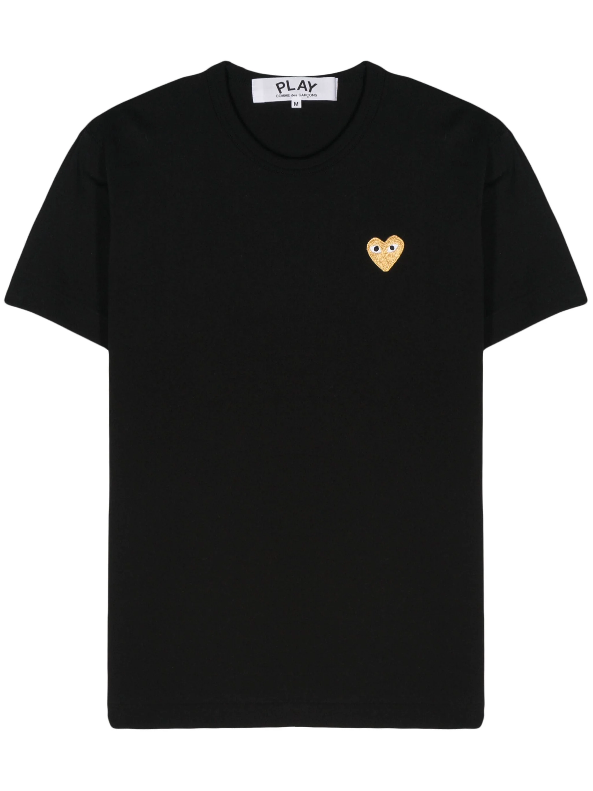 UNISEX SHORT SLEEVE GOLD HEART - BLACK - 1