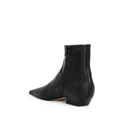 KHAITE Marfa Classic Flat Ankle Boots in Black outlook