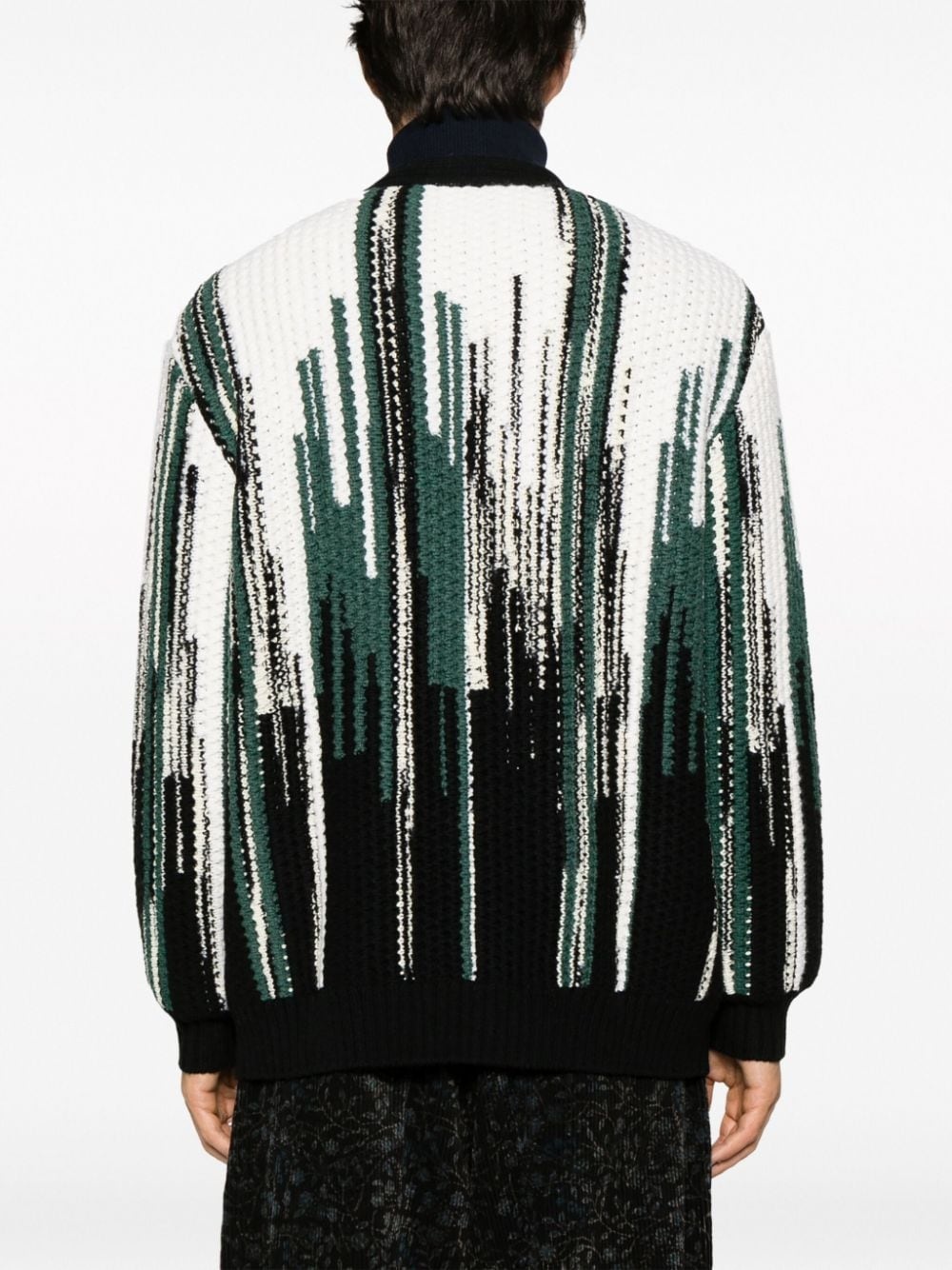 graphic-print buttoned cardigan - 4