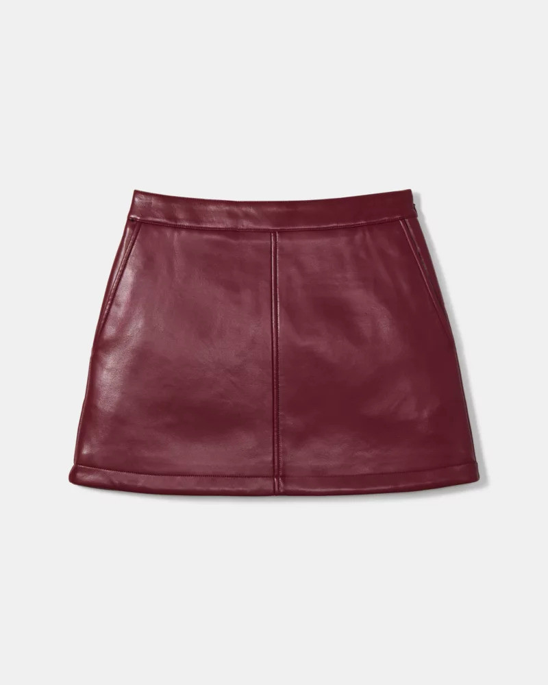 Faux Nappa Mini Skirt 1