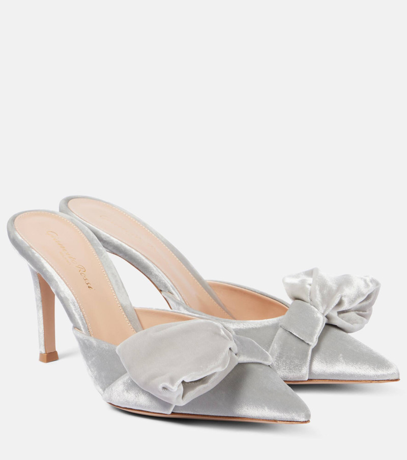 85 활 detail 벨벳 mules - 1