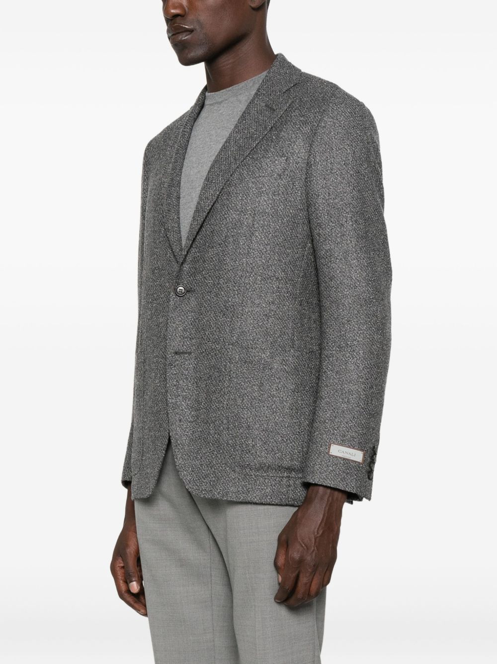 textured two-button jacket - 3