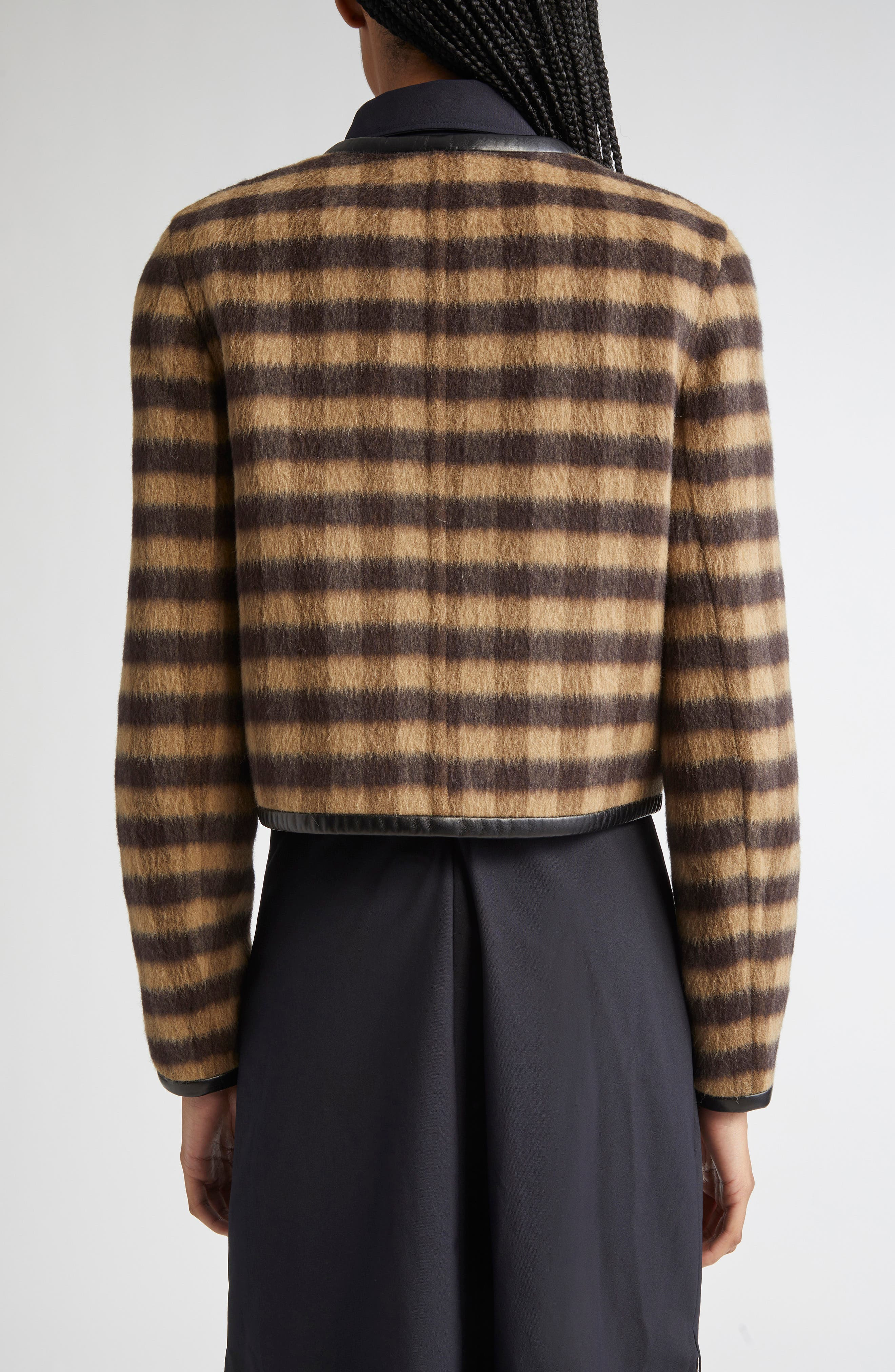 Proenza Schouler Helene Plaid Jacket in Khaki Multi at Nordstrom - 3