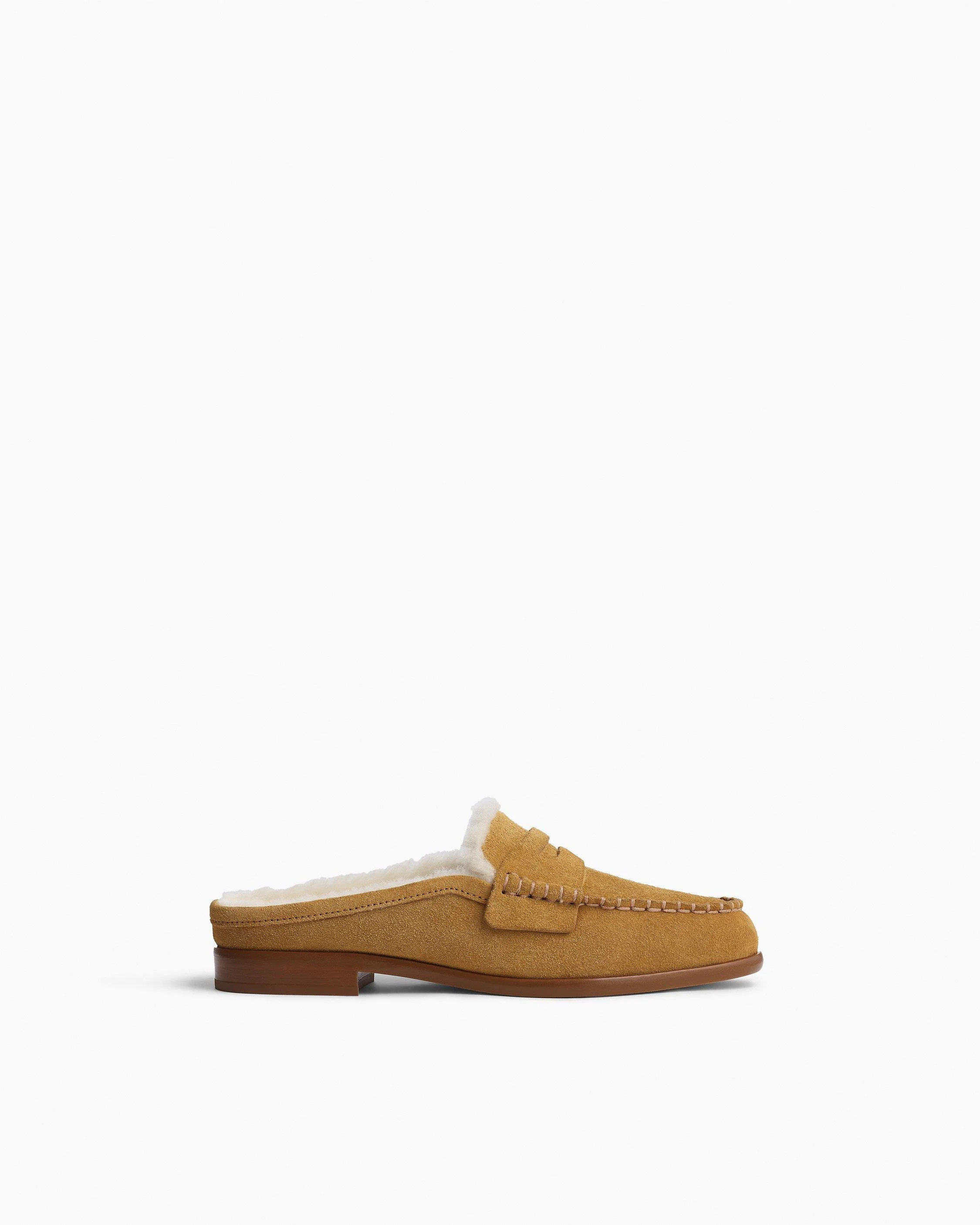 Carter Suede Shearling Mules - 1