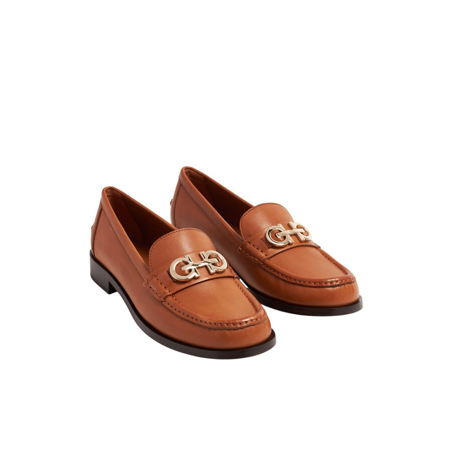 Ferragamo Gancini Ornament Leather Moccasins - 2