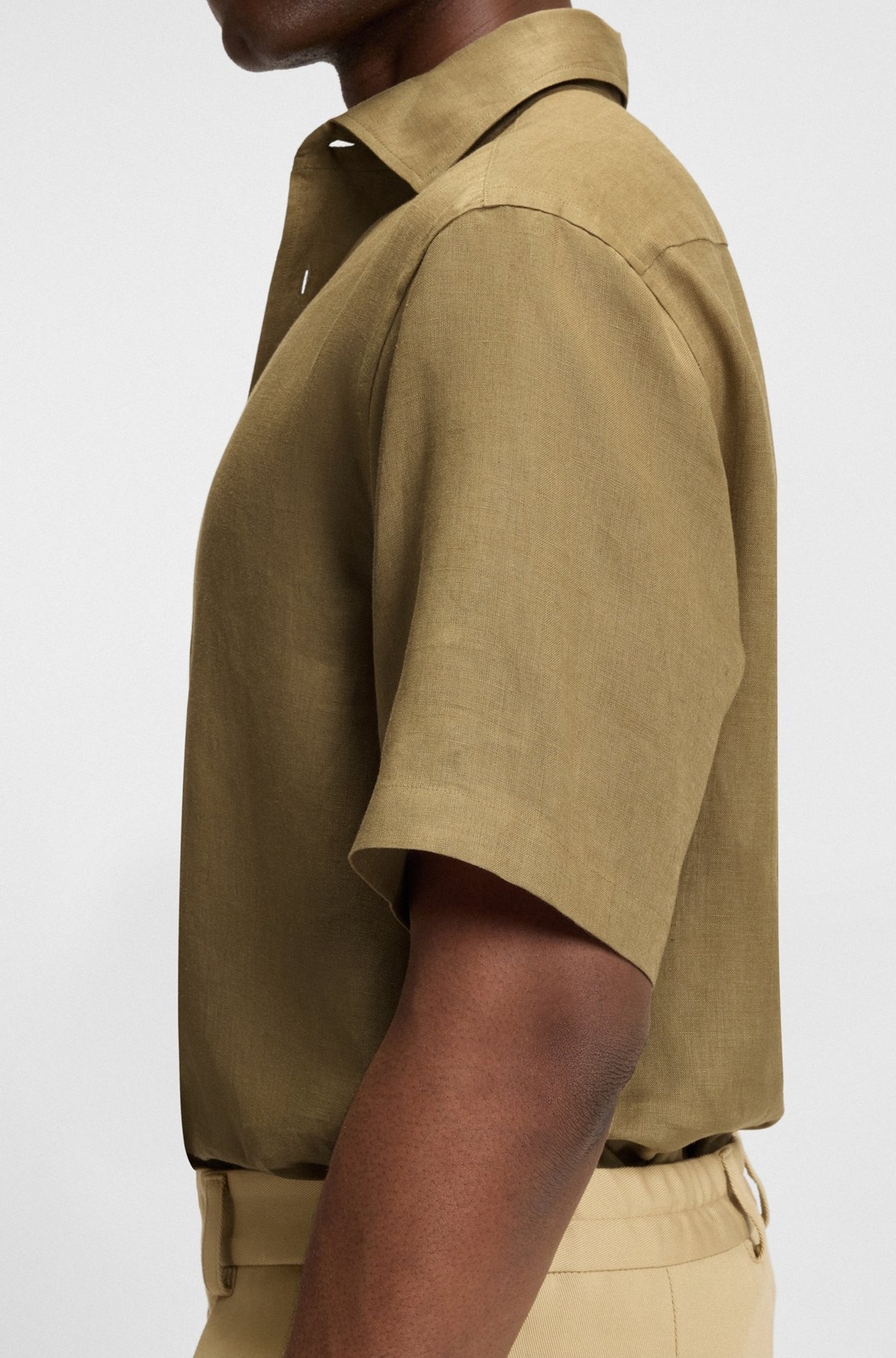 BECKHAM X BOSS RELAXED-FIT SHIRT IN LINEN - 6