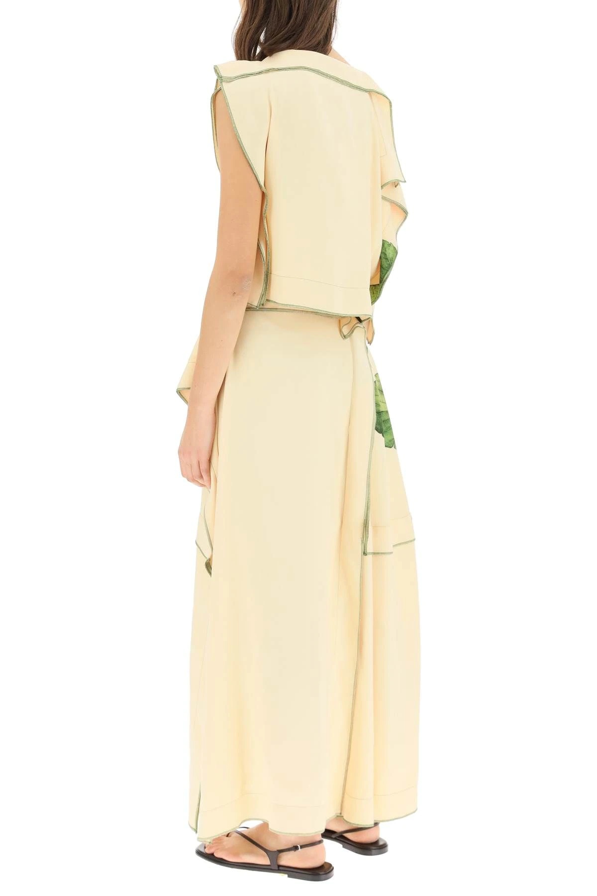 PANSY LONG DRAPED DRESS - 4