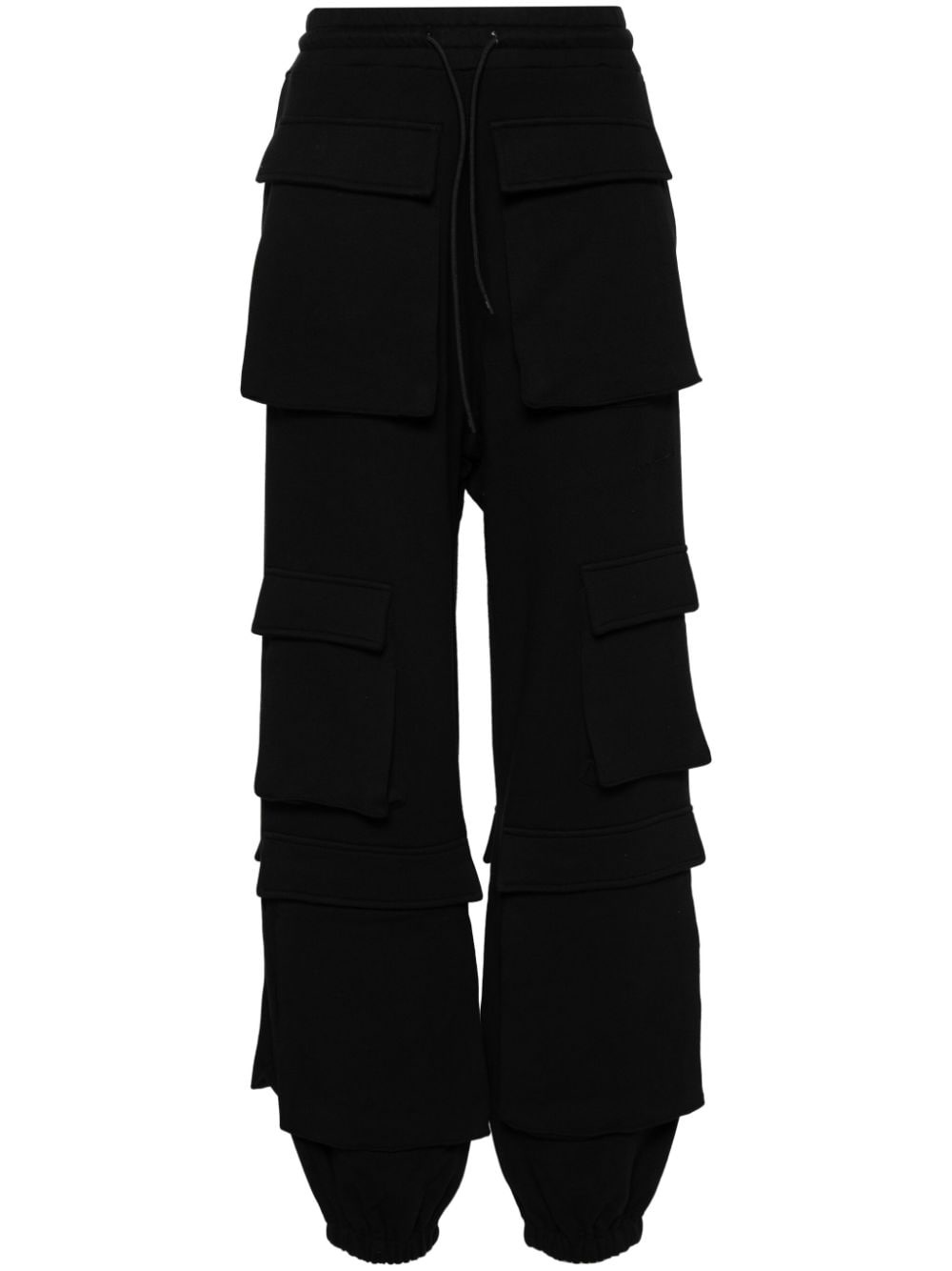 logo-embroidered cargo track pants - 1