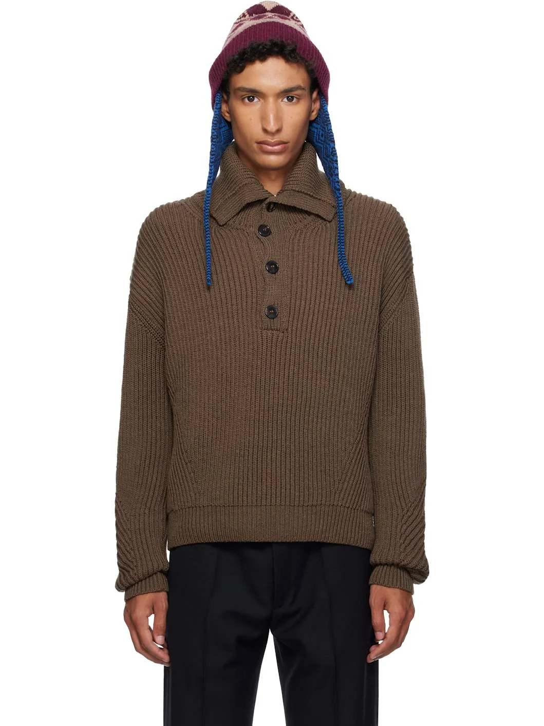 Brown Wool Sweater - 1