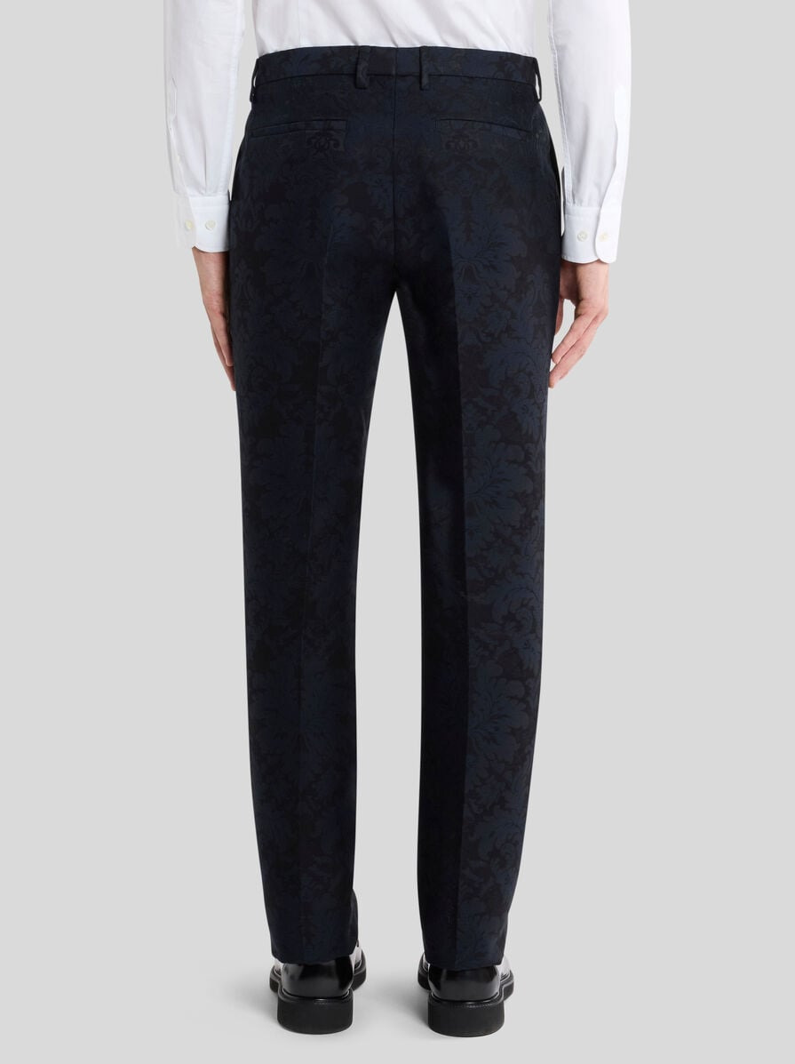FLORAL JACQUARD TROUSERS - 5