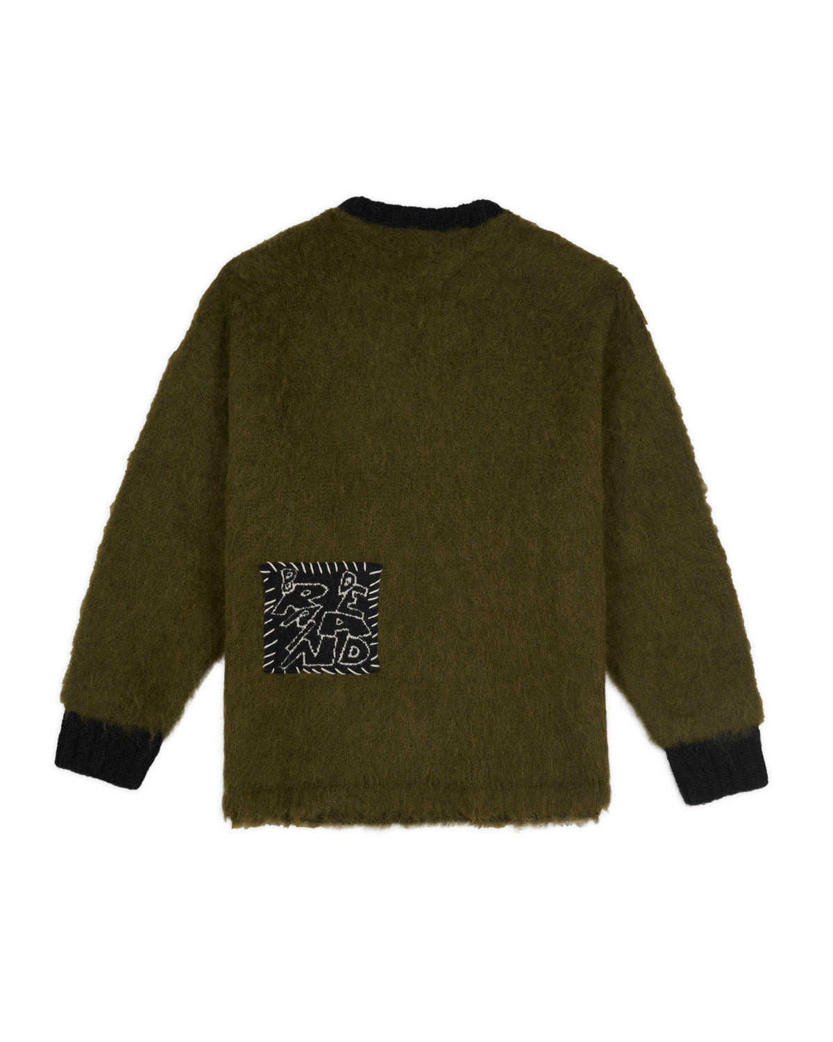 Future Vision Boxy Knit Sweater - Olive - 3