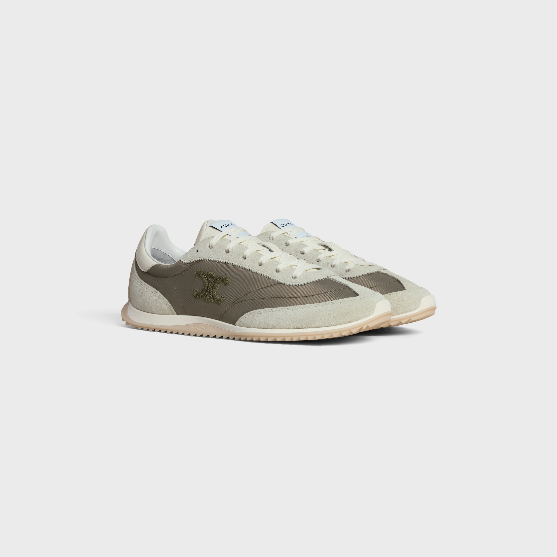 CELINE RACER - LOW TOP SNEAKER IN NYLON, SUEDE CALFSKIN AND CALFSKIN - 2