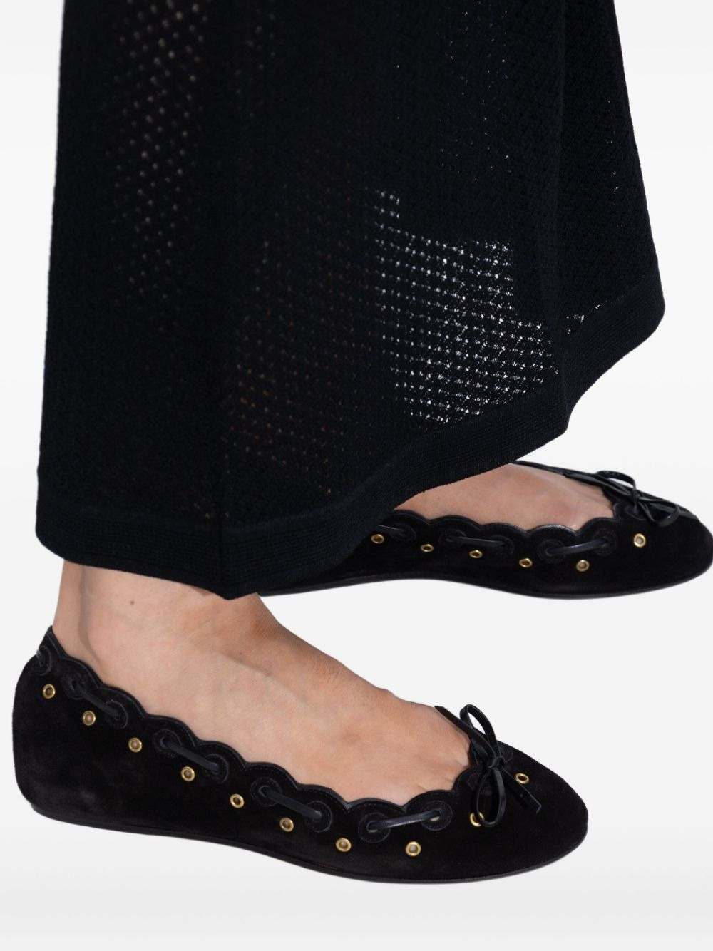 Balfy scalloped eyelet ballet flats - 5
