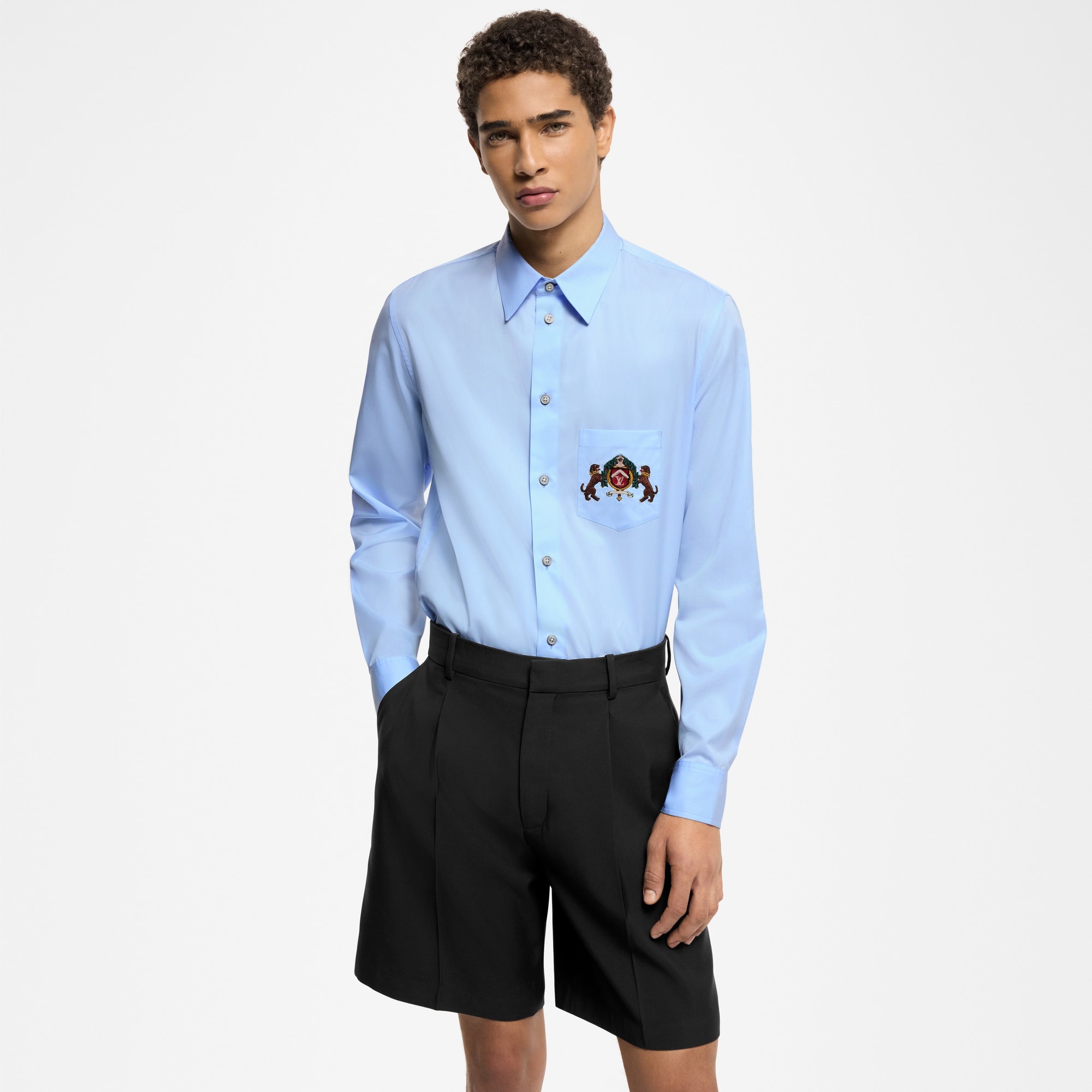 Embroidered Long-Sleeved Cotton Shirt - 2