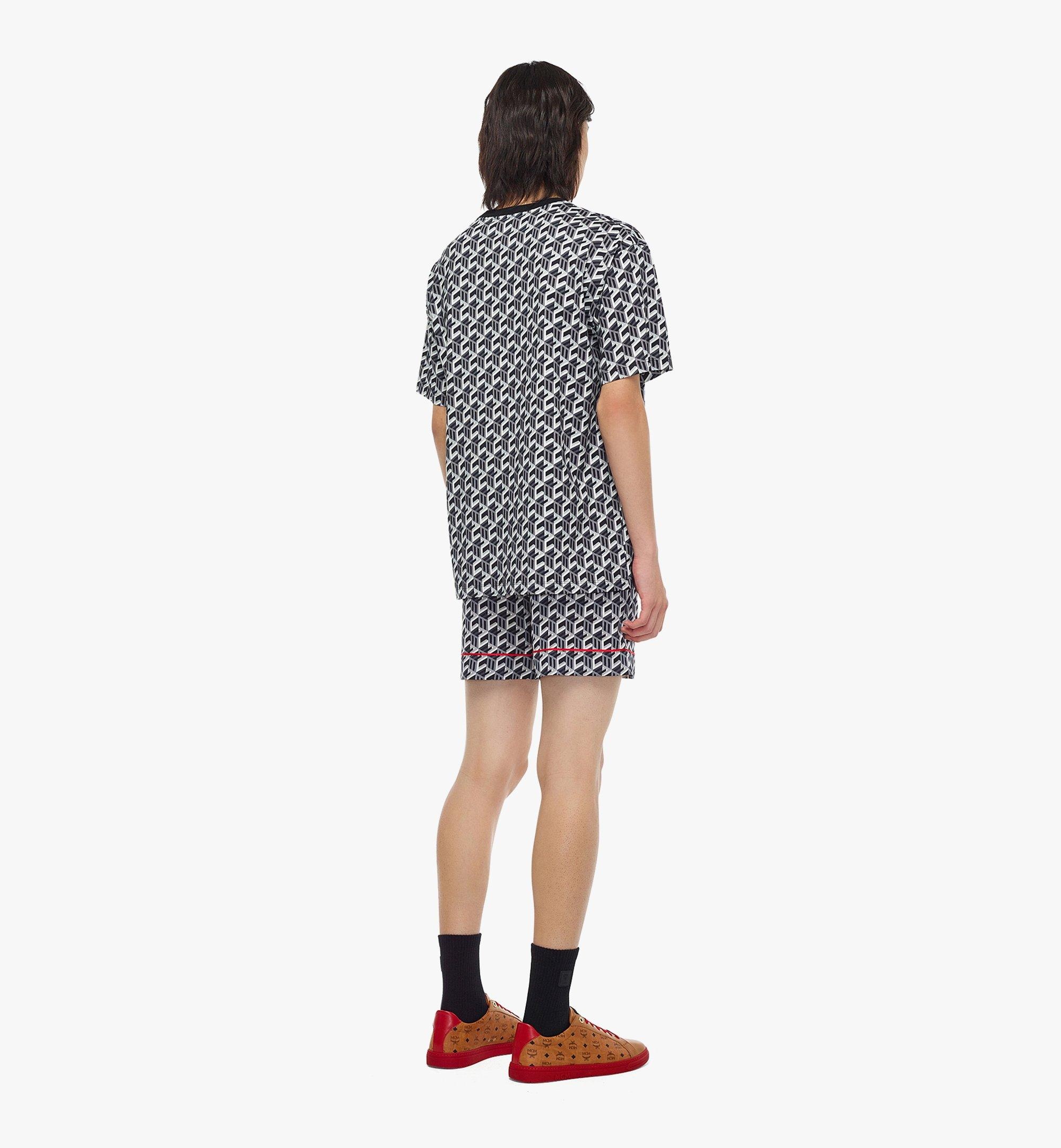 Men’s Cubic Monogram Print T-Shirt in Organic Cotton - 4