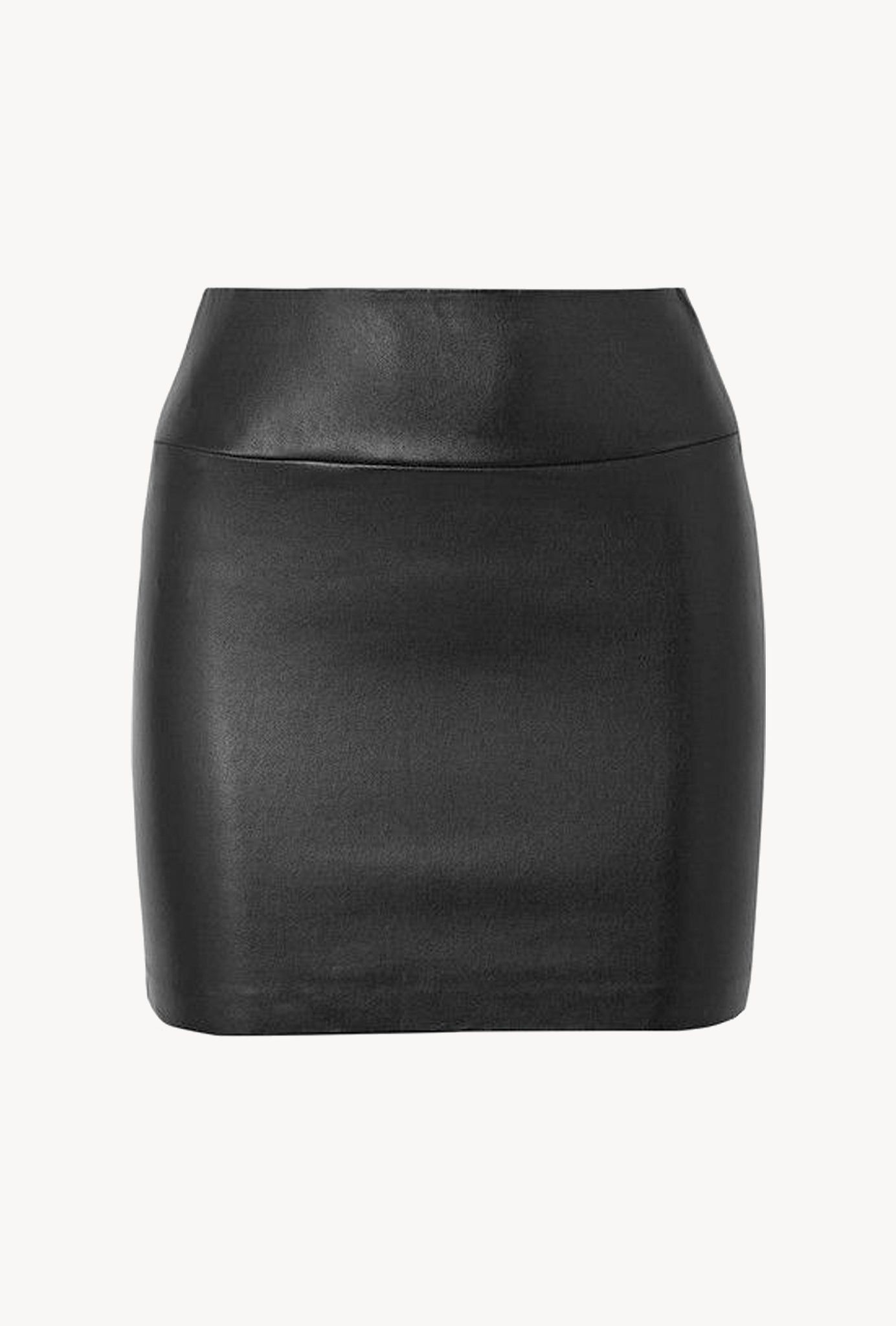 BLACK LEATHER MINI SKIRT - 2