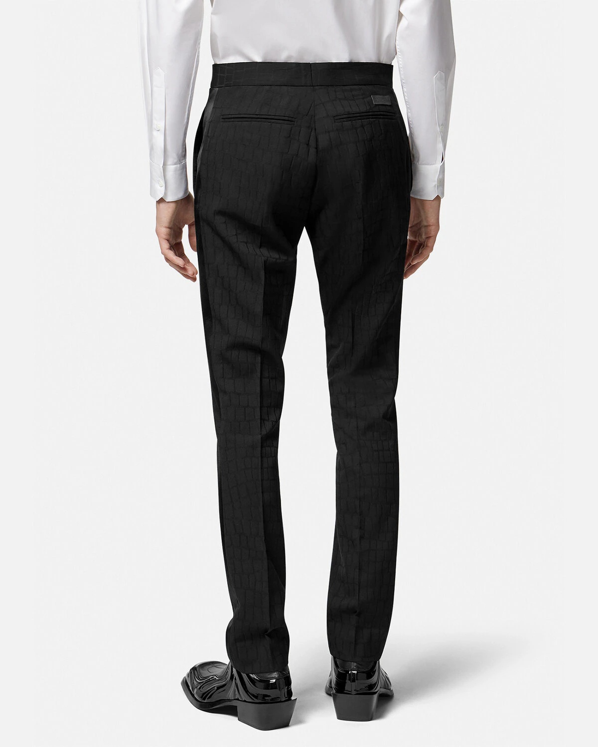 Croc-Effect Jacquard Formal Pants - 4