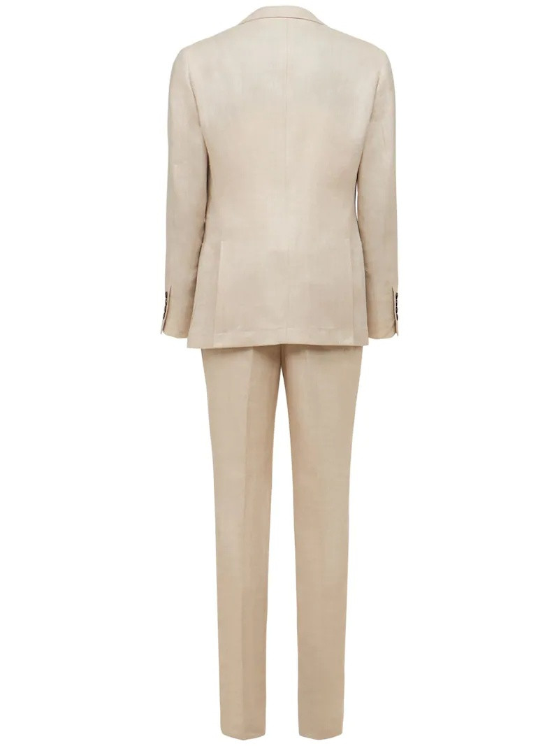 DOUBLE BREAST LINEN BLEND SUIT 9