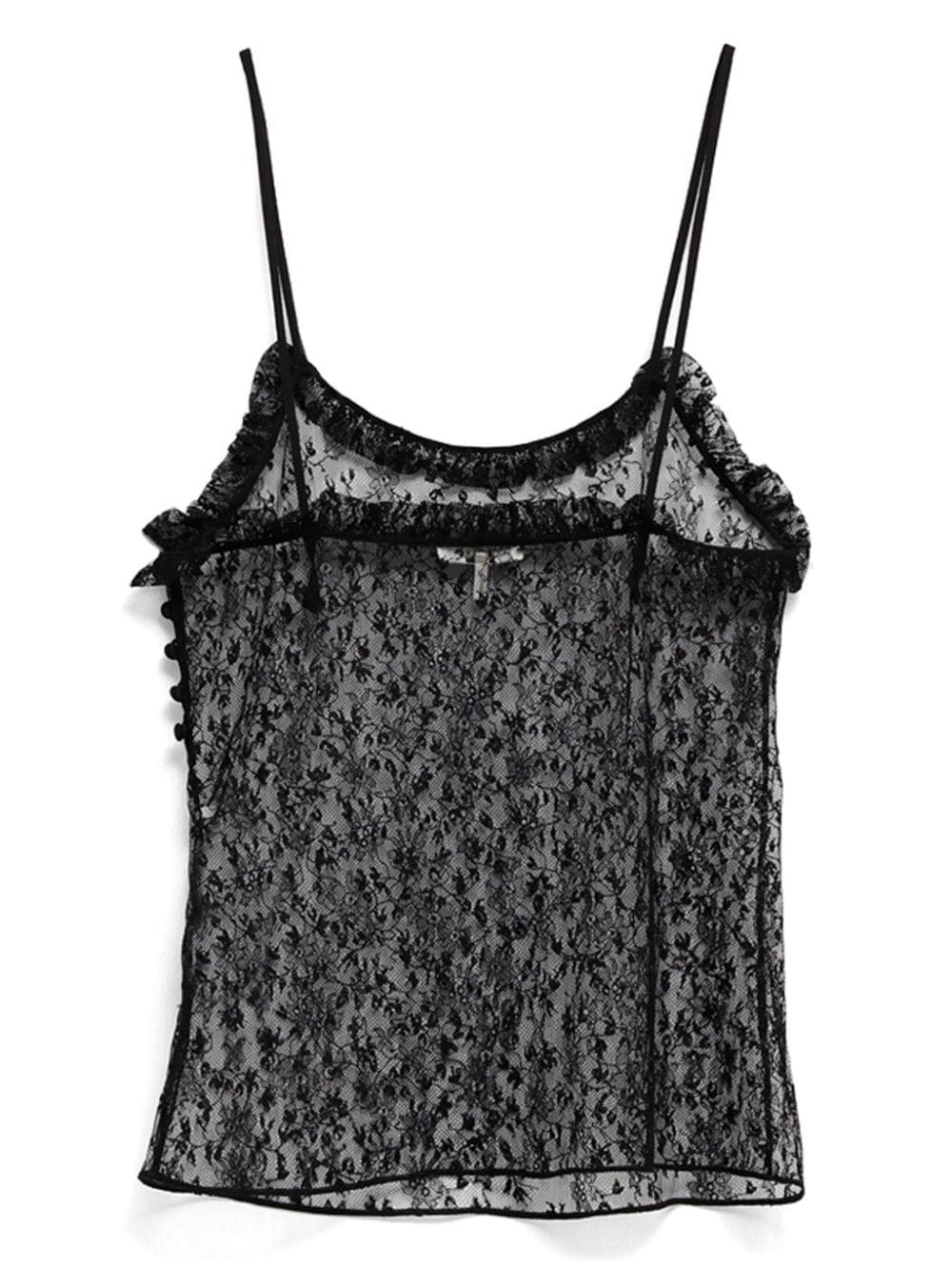 floral-lace tank top - 2