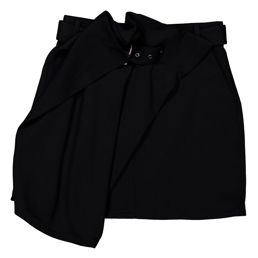 JW Anderson Asymmetric Draped Wool Mid-Rise Mini Skirt - 4