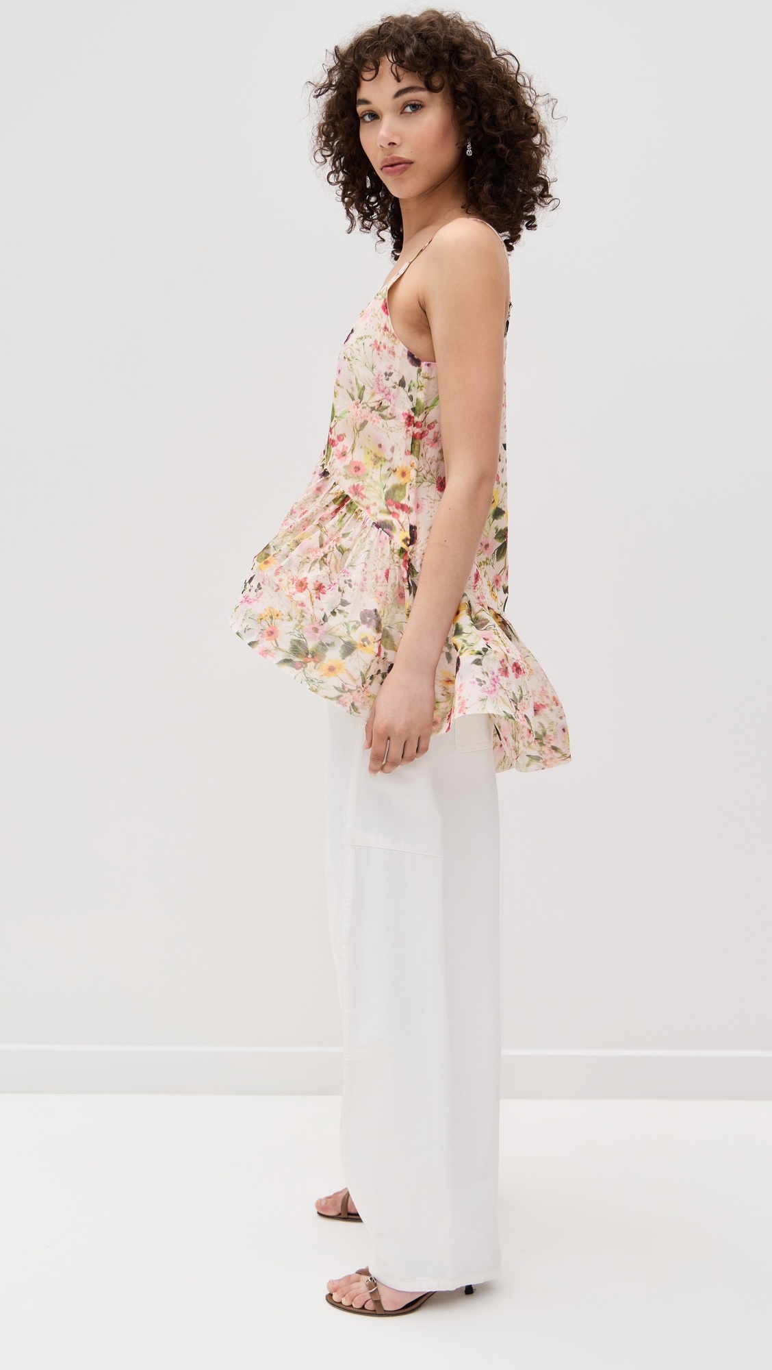 Printed Chiffon Strappy Top - 3