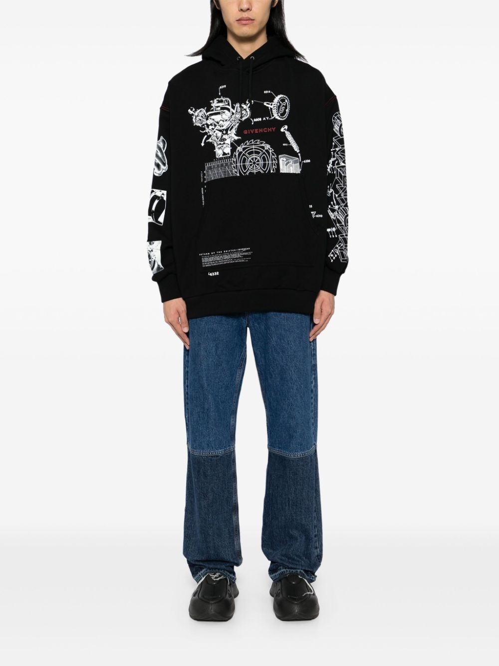 graphic-print hoodie - 2