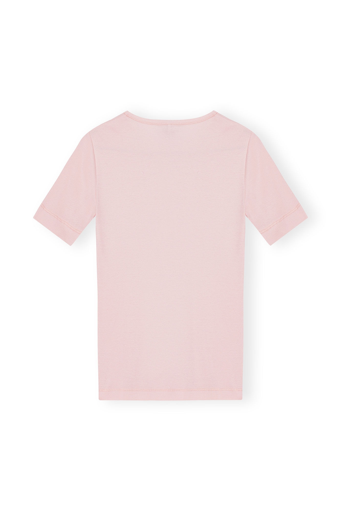 PINK SOFT COTTON RIB SHORT SLEEVE T-SHIRT - 6
