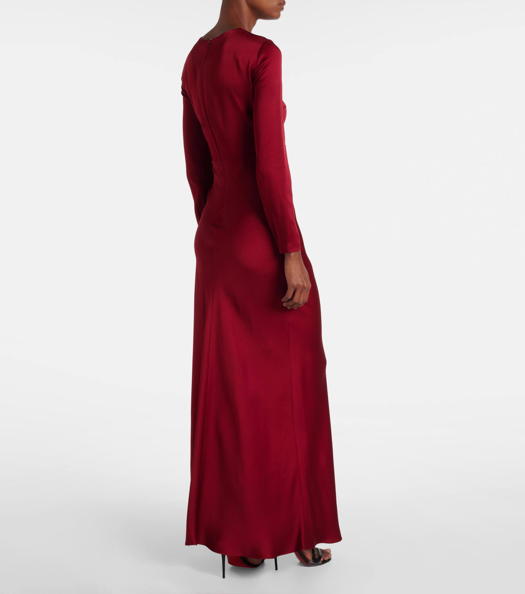 Bird satin maxi dress - 3